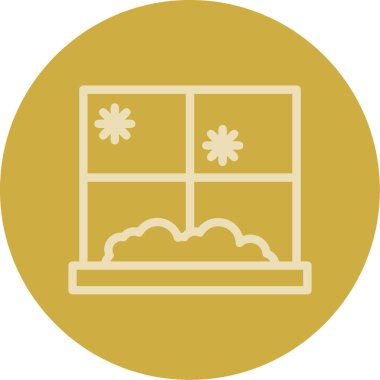 güzel pencere vektör çizgisi simgesi