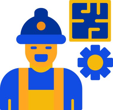 Mühendis. Web simgesi basit illüstrasyon