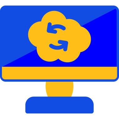 Bilgisayar. Web simgesi basit illüstrasyon