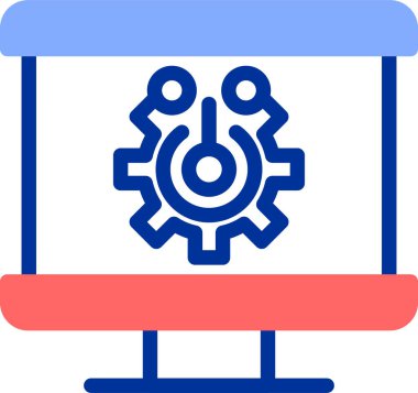 dişli simgesinin vektör illüstrasyonu