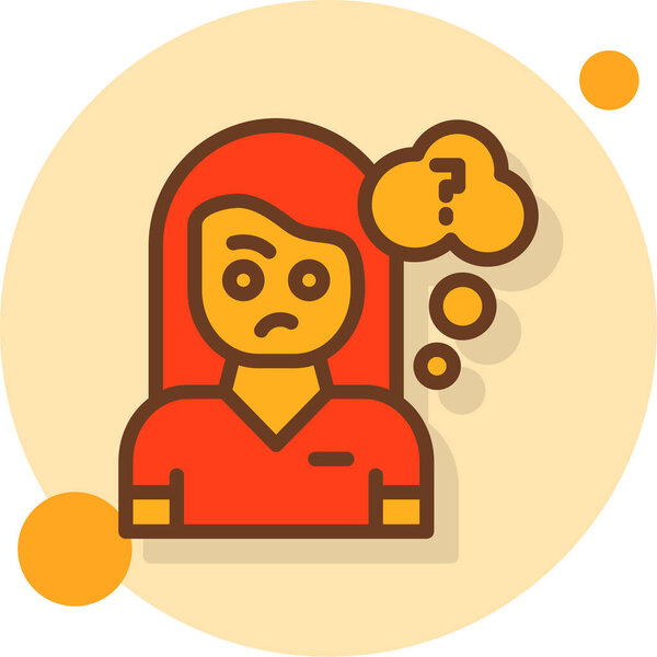 man with a question mark. flat icon