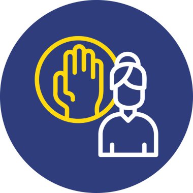 Kes şunu. Web simgesi basit illüstrasyon