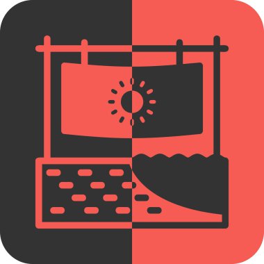 Bir hesap makinesi simgesinin vektör illüstrasyonu