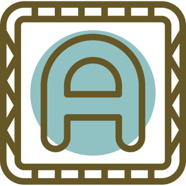 Bir harfin vektör illüstrasyonu