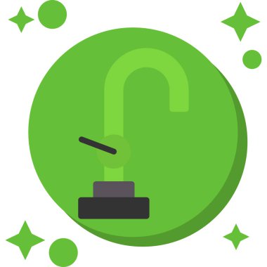 bir fincan çay ile yeşil vektör simgesi