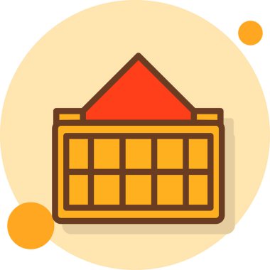 Ev. Web simgesi basit illüstrasyon