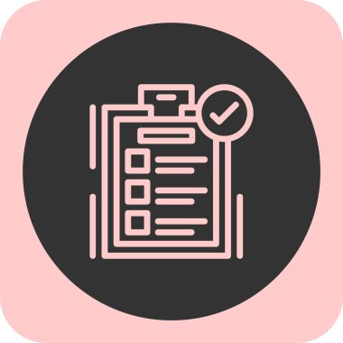 Kontrol listesi simgesi vektör illüstrasyonu