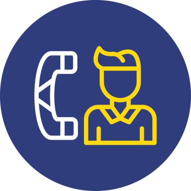 Çağrı merkezi simgesi. vektör illüstrasyonu