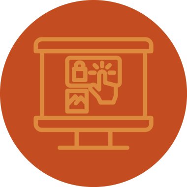 Dizüstü bilgisayar simgesi vektör çizimi