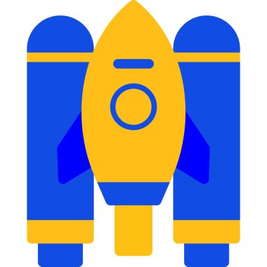 roket ikonu vektör illüstrasyonu