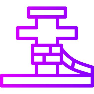 Modern yapı simgesinin vektör illüstrasyonu