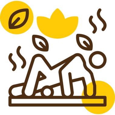 yoga. Web simgesi basit illüstrasyon