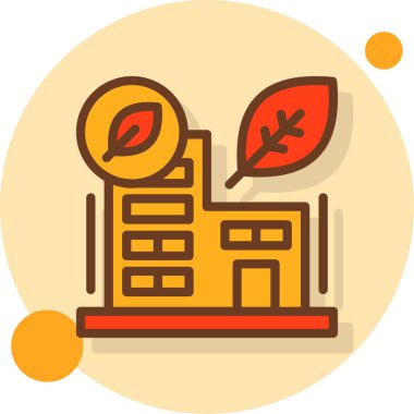 İş bürosu simgesi, vektör illüstrasyonu