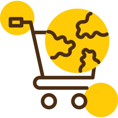 Alışveriş simgesi, vektör illüstrasyonu, beyaz arkaplanda