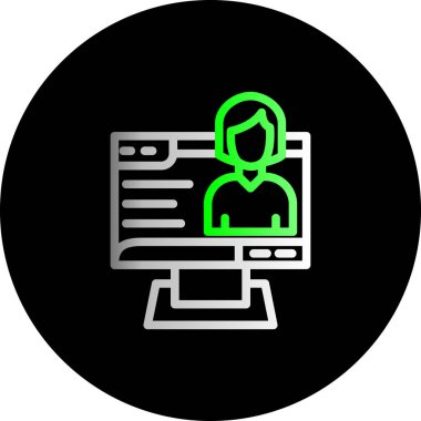 Dizüstü bilgisayar simgesi vektör çizimi