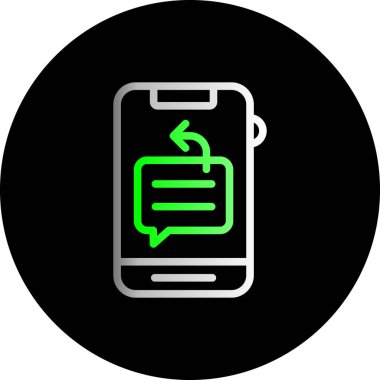 Mobil sohbet kutsal kişilerin resmi, vektör çizim