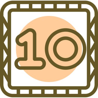 10 numaralı simge resimleme tasarımı