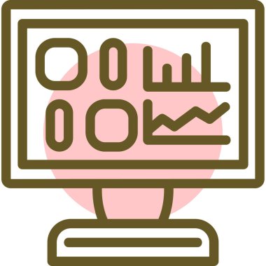 bilgisayar ekran simgesini doldurulmuş - dış hat biçiminde göster