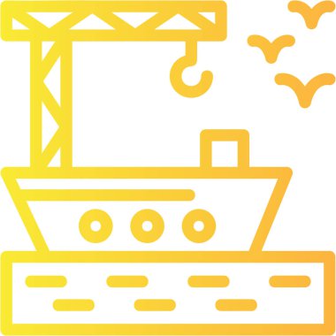 Gemi. Web simgesi basit illüstrasyon