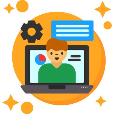 Web simgesi vektör resimli dizüstü bilgisayar