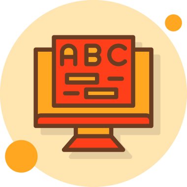 Kolej ve okul için düz eğitim ikonu