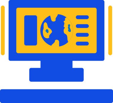 bilgisayar masaüstü simgesi, vektör illüstrasyonu