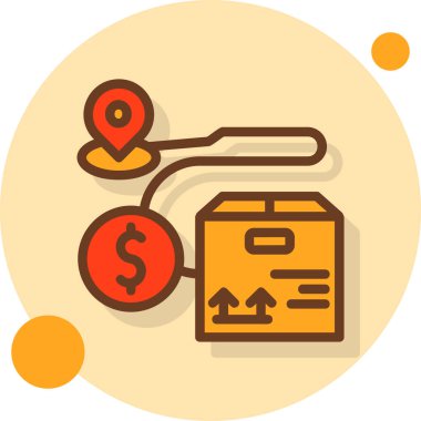 Banka konumu pin simgesi - taslak biçimi