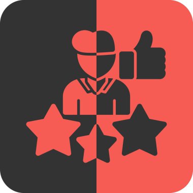 Yıldız simgesi olan bir adamın vektör çizimi