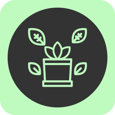 esrar bitkisi tencere simgesinde modayla izole edilmiş arkaplan