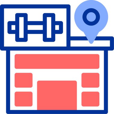 Bir bina simgesinin vektör illüstrasyonu