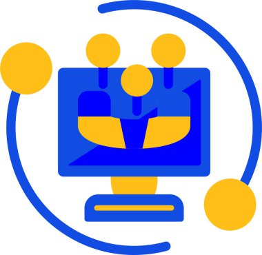 Bilgisayar modern simgesinin vektör illüstrasyonu