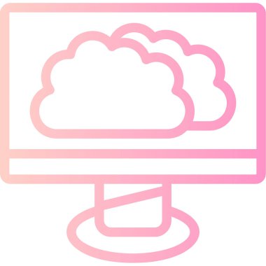 Bulut. Web simgesi basit illüstrasyon