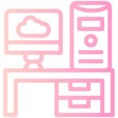 bulut sunucusu basit simgesi