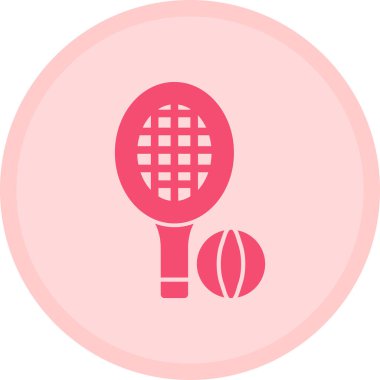 Tenis. Web simgesi basit illüstrasyon