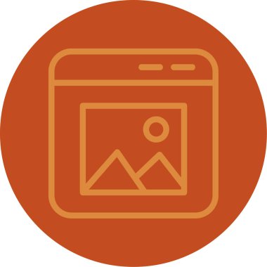 Modern kamera simgesinin vektör illüstrasyonu