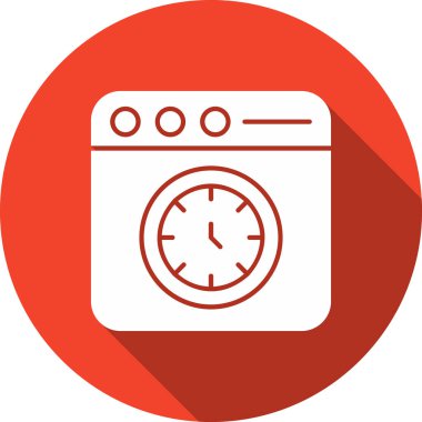 Çamaşır Makinesi Vektörü Kabartma Simgesi Tasarımı