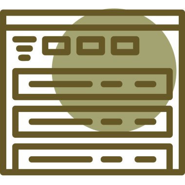 sunucu simgesi. Web için sunucu vektör simgelerinin basit illüstrasyonu