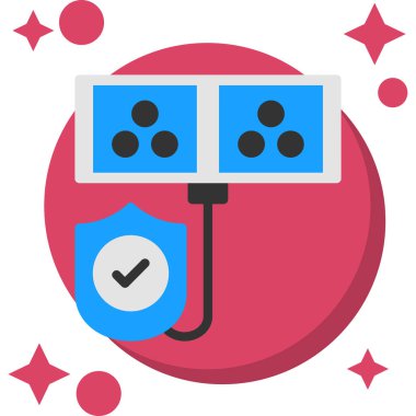 Güvenli para simgesi vektör çizimi tasarımı