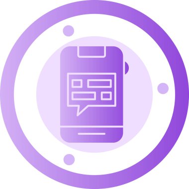 Sohbet simgesi vektör illüstrasyonu