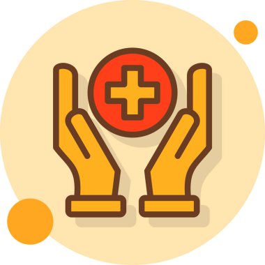 Sağlık kutsal kişilerin resmi, vektör çizim