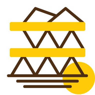 Altın külçe yığını, illüstrasyon, beyaz arkaplan üzerindeki vektör.