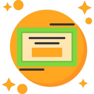 Düz stil kart kredi kartı simgesi