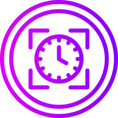 Alarm saat simgesi, vektör illüstrasyonu basit tasarım