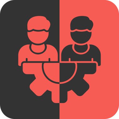 Takım çalışması simgesinin vektör illüstrasyonu