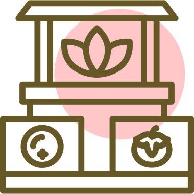 Bir bitki simgesinin vektör illüstrasyonu