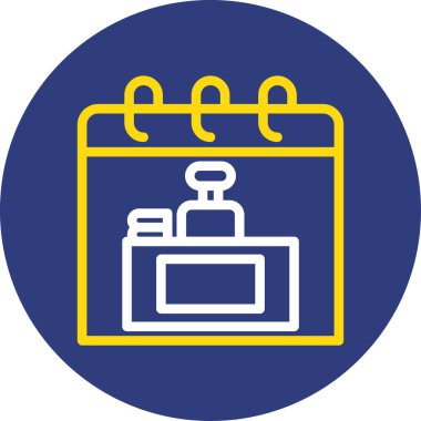 Takvim simgesi vektör illüstrasyonu