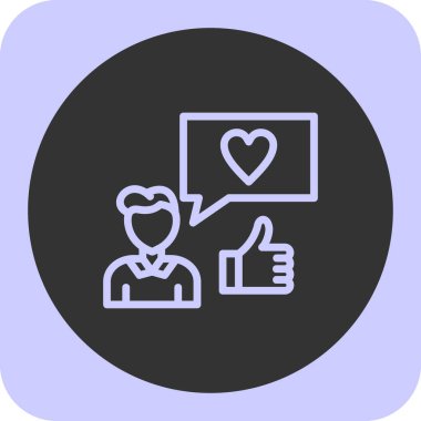 Bir kalp simgesinin vektör illüstrasyonu