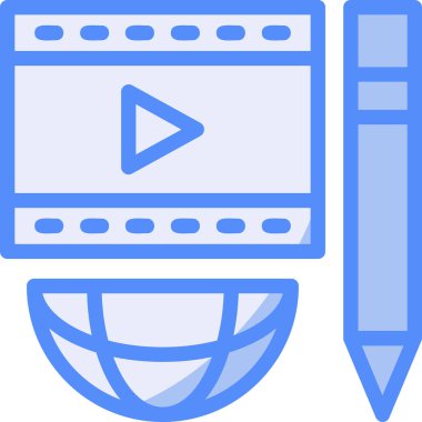 çokluortam simgesi vektör illüstrasyonu