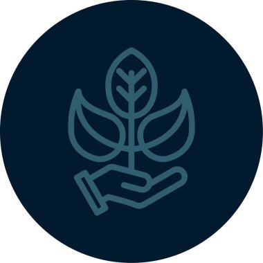 Ağaç simgesi çizgisi çizimi. güzel bitki elementi ağaç simgesi olarak da kullanılabilir.