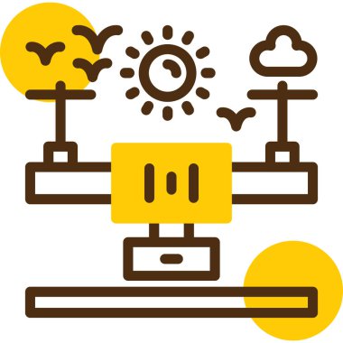 Bulut Hesaplama. Web simgesi basit illüstrasyon